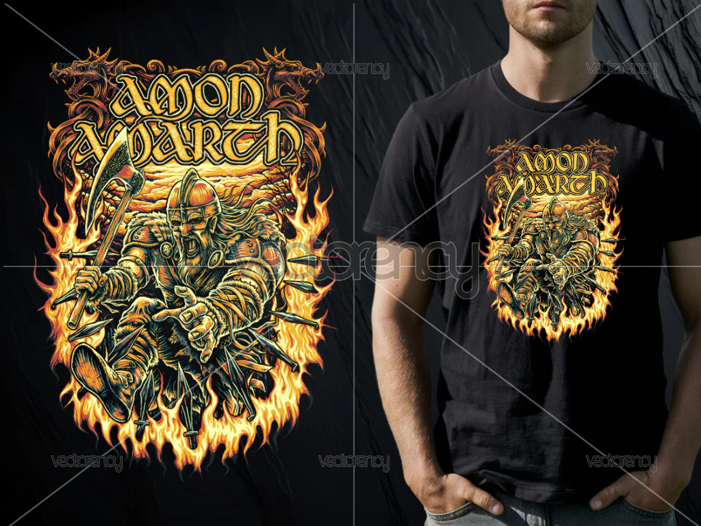 Amon Amarth Band DTF File Design Ready To Print Raster