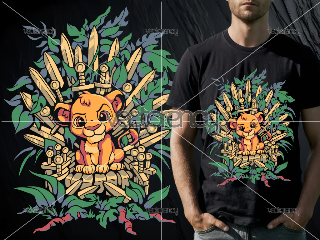 Lion King PNG Design For DTF Print