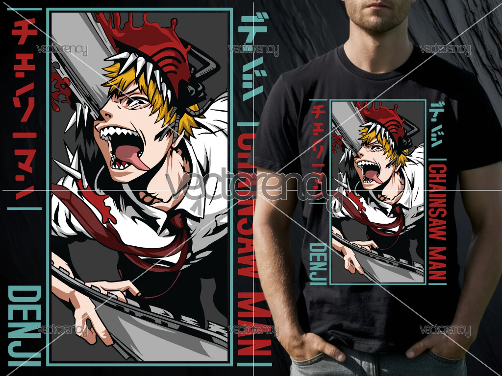Denji Chainsaw Man PNG for Anime DTF Download