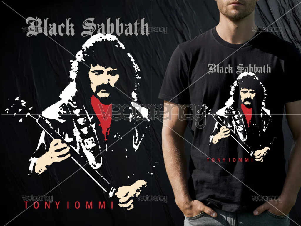Black Sabbath Tony Iommi Vector PNG Design HD