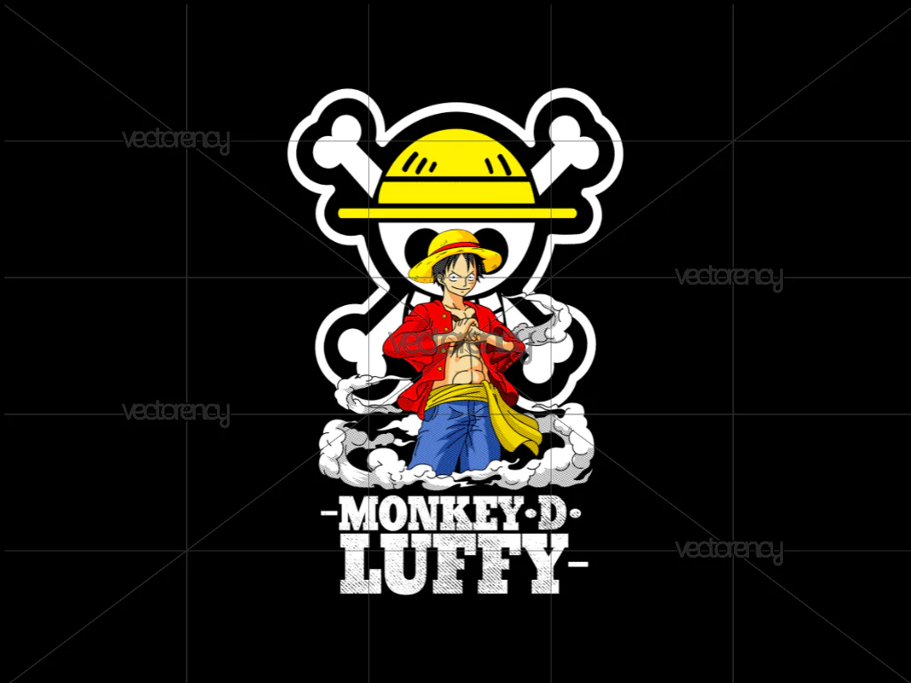 One Piece Monkey D Luffy Raster DTF Design PNG