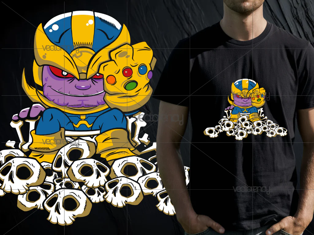 Thanos PNG HD, Cartoon, Shirt Design, PNG