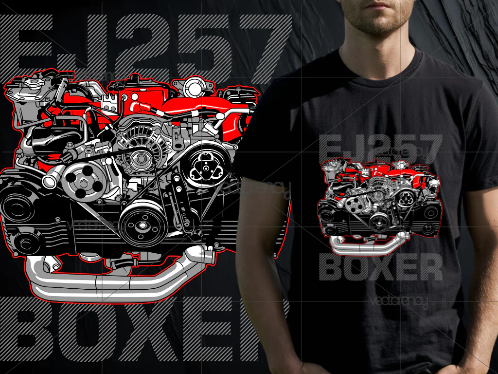 Subaru EJ257 PNG Ready To Print DTF