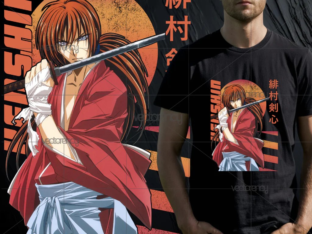 DTF Design Samurai X PNG