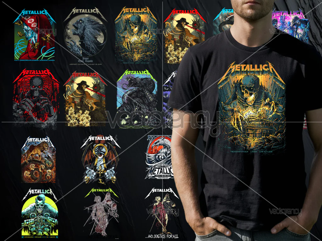 Metallica Band DTF Printing File Bundle Part 1