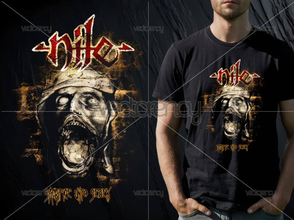 Ready To Print DTF Band Metal Nile Raster PNG