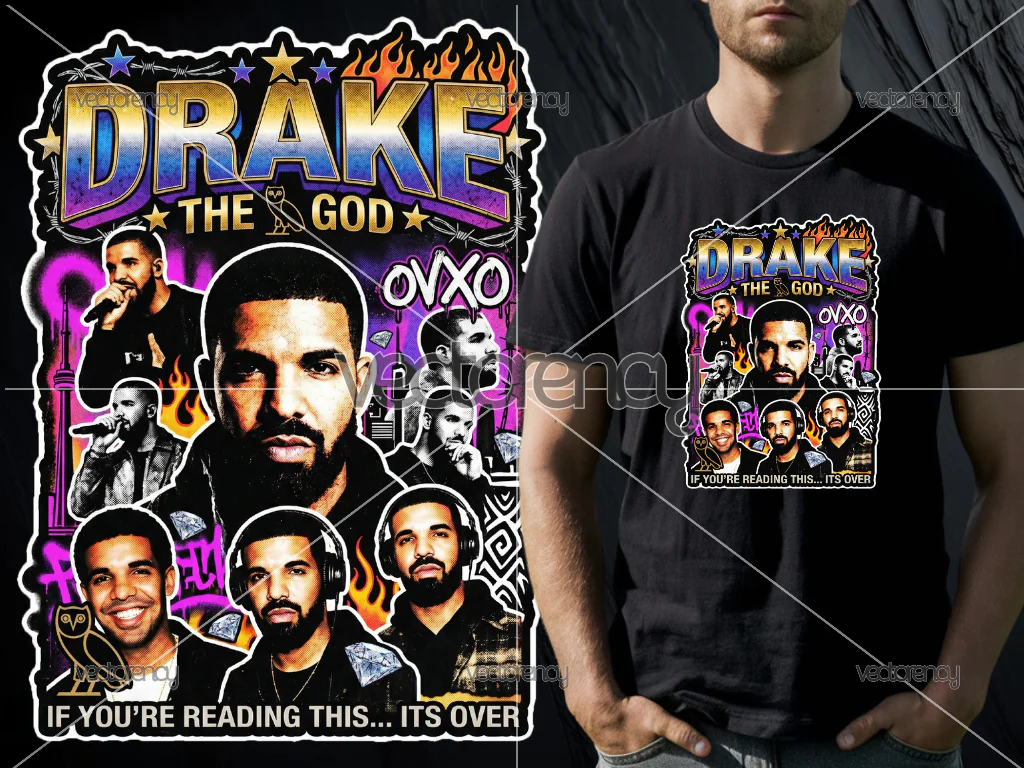 Drake T Shirt PNG Design, Bootleg Tee, Digital Download And Ready To Print