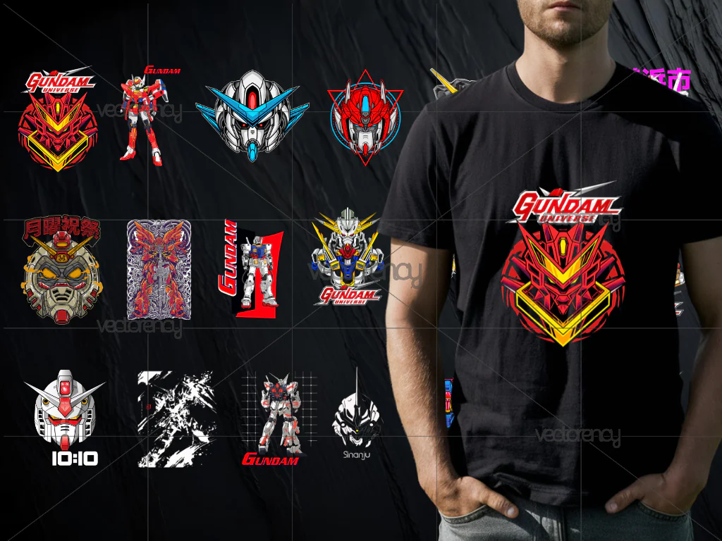 Gundam PNG Anime T-Shirt Design Part 1