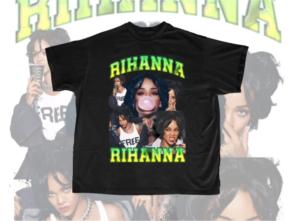 Rihanna PNG Bootleg T-Shirt Design Download