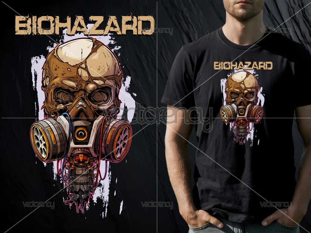 Biohazard Band DTF Printing File PNG