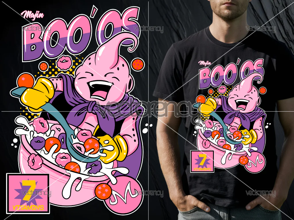 Majin Buu Dragon Ball DTF Print Design