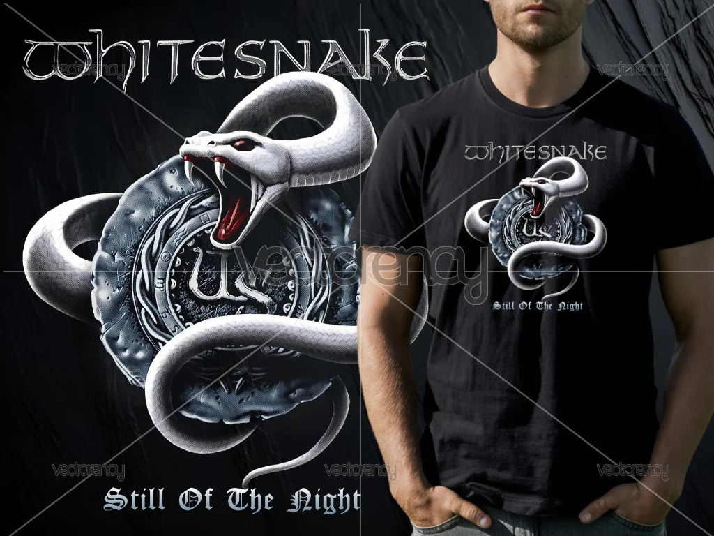White Snake Band PNG DTF Image