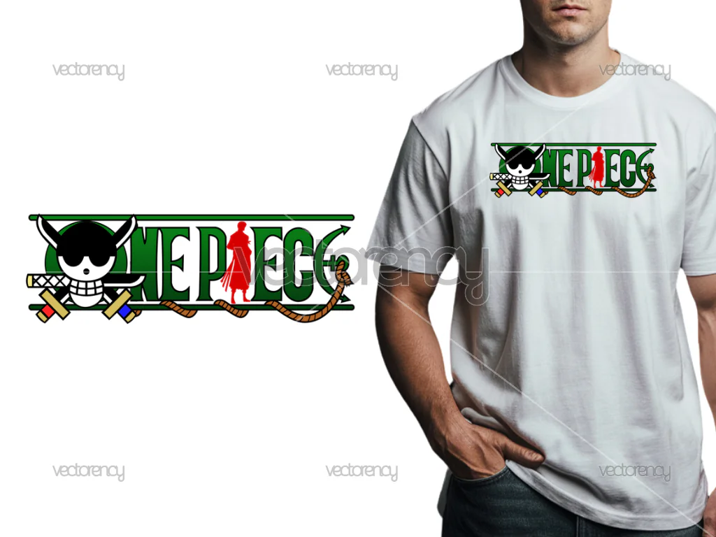 One Piece Green PNG for DTF