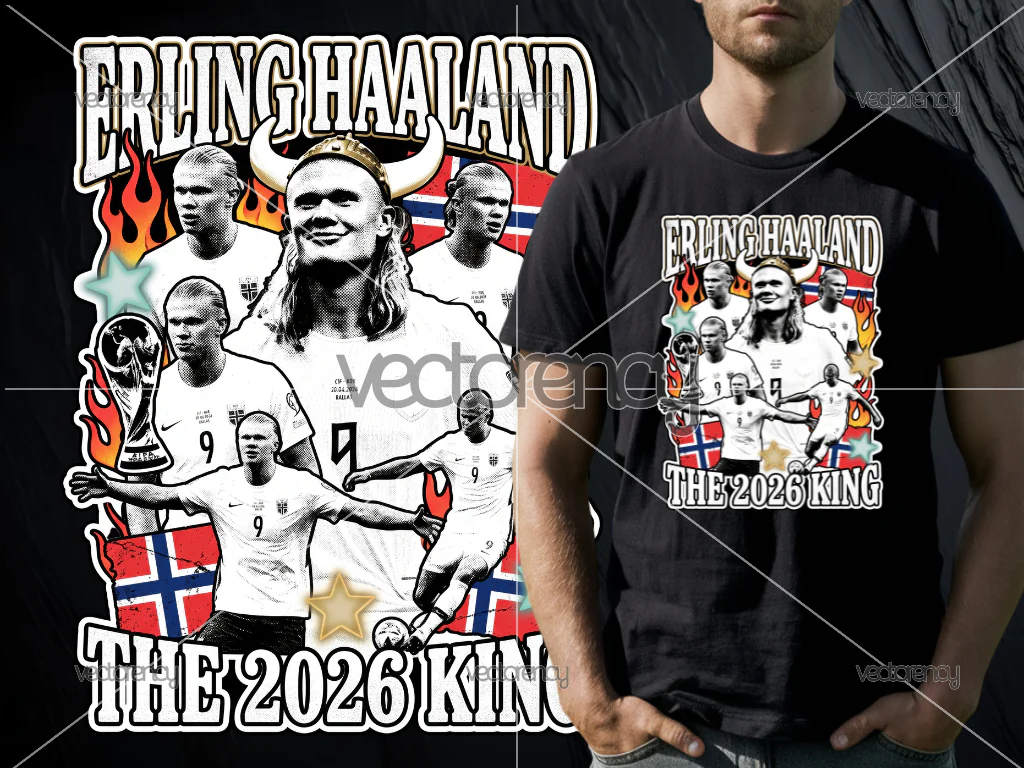 Erling Haaland World Cup 2026 DTF Design File