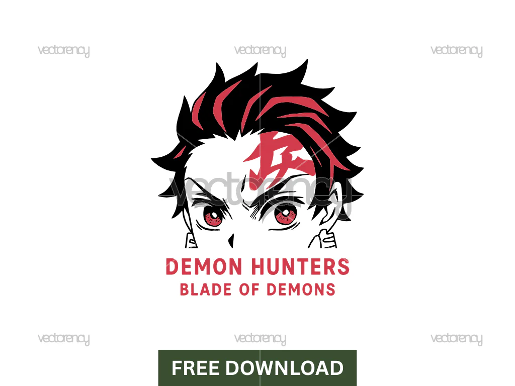 Anime Demon Hunter Cut File SVG Free