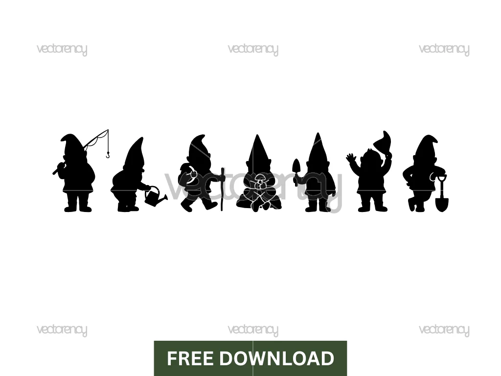 Gnome Silhouette SVG Free Download