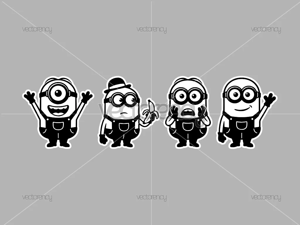 4 Minion SVG PNG EPS Individual File