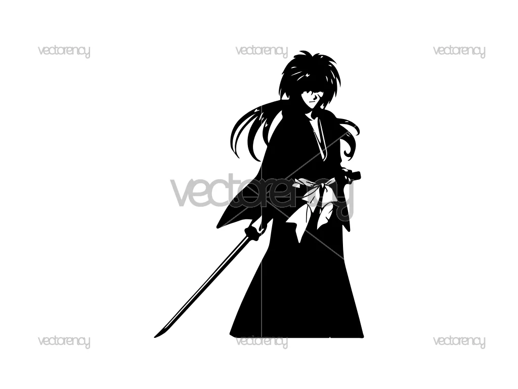 Kenshin Anime Decal Sticker SVG File Clipart Vector