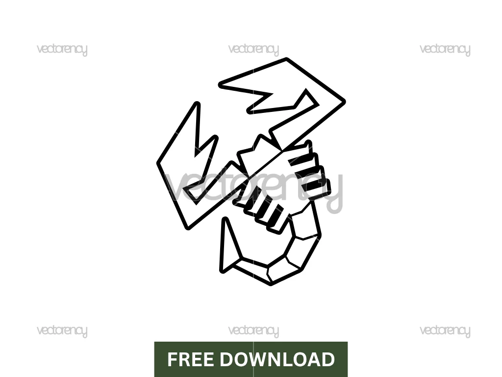 Abarth Scorpion Outline Graphic Vector SVG Free