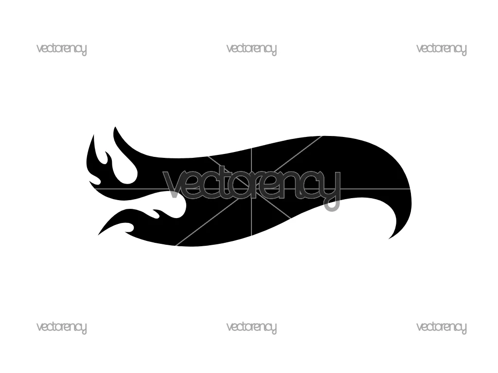 Hot Wheels Ribbon Fire Label SVG