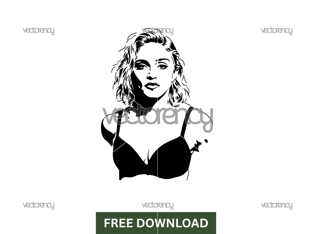 Madonna Silhouette Vector SVG Free