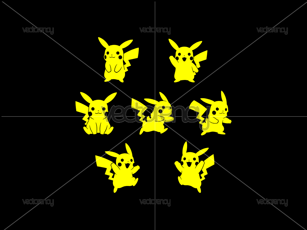 Pikachu Silhouette SVG