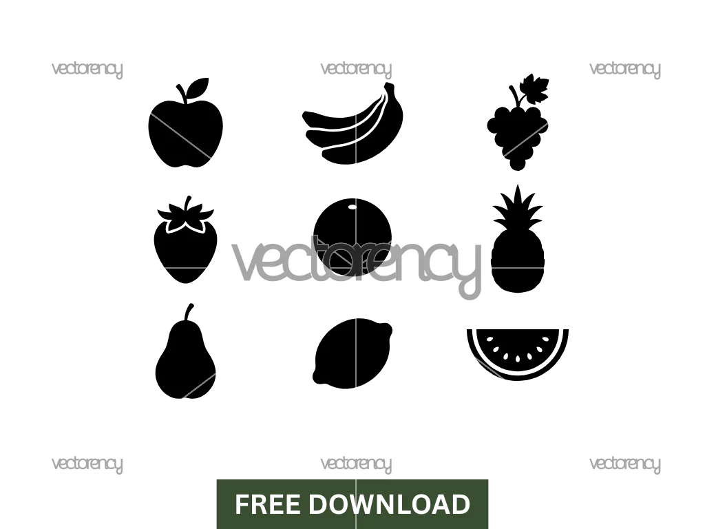 The Fruits Silhouette SVG