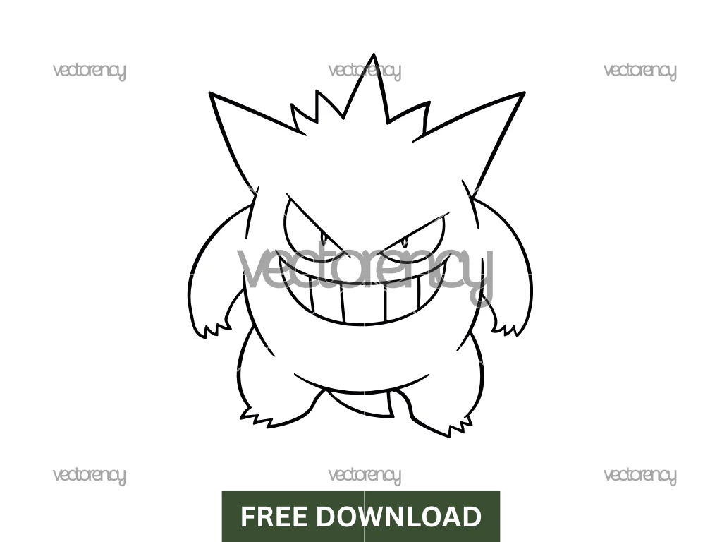 Gengar Pokemon SVG Free