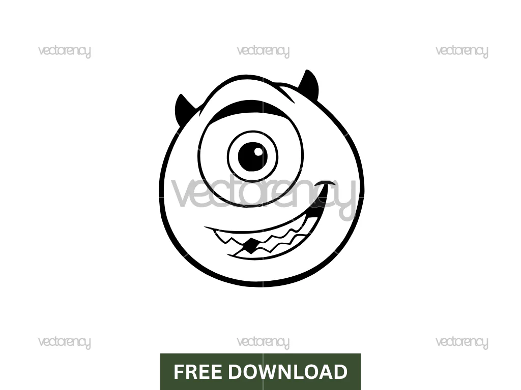 Mike Wazowski Monster Ink SVG Free