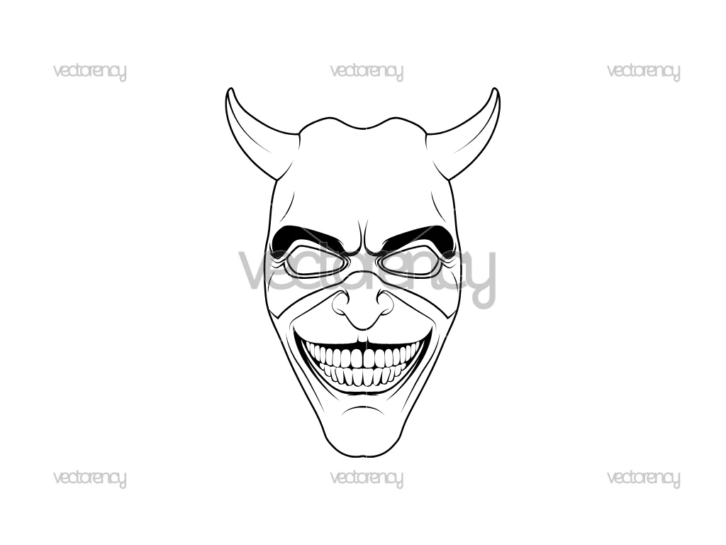 The Grabber Black Phone Mask SVG Vector Illustration