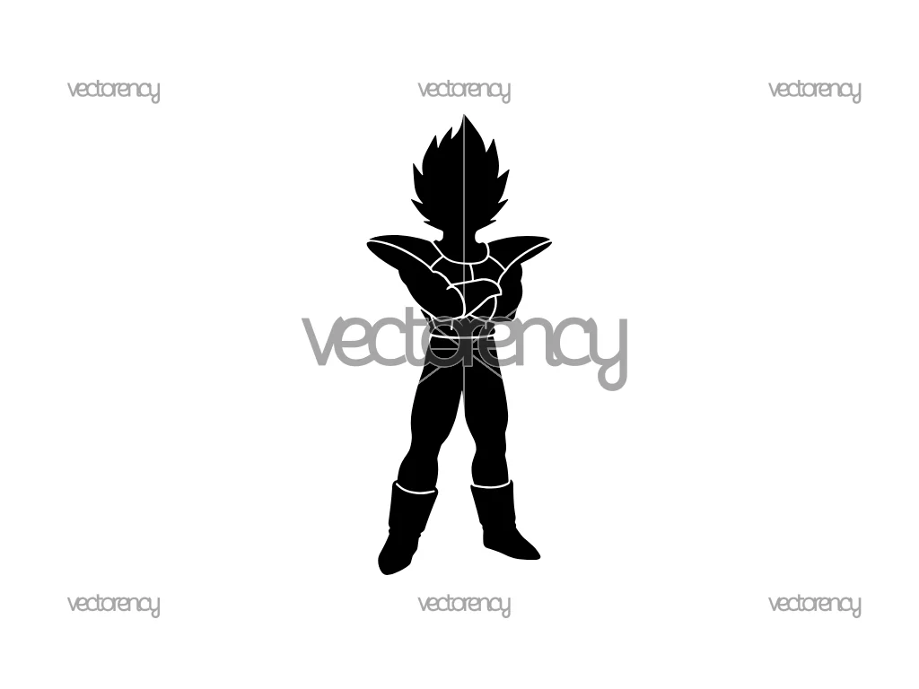 Vegeta Dragon Ball Z Silhouette SVG