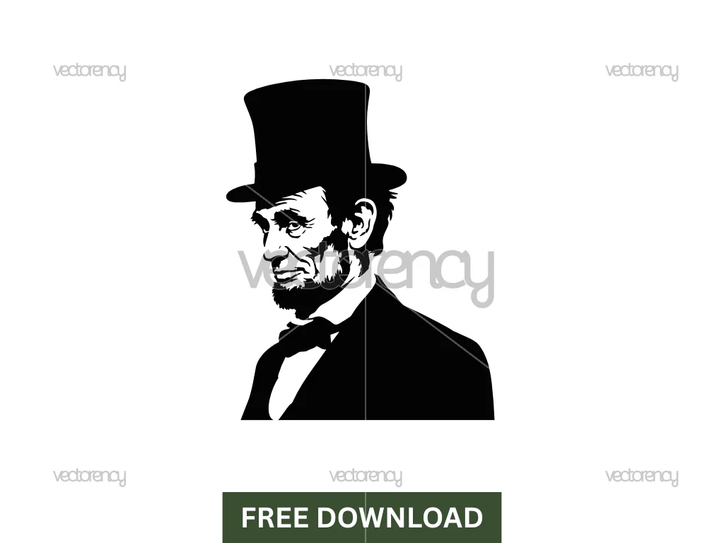 Abraham Lincoln Illustration SVG Free