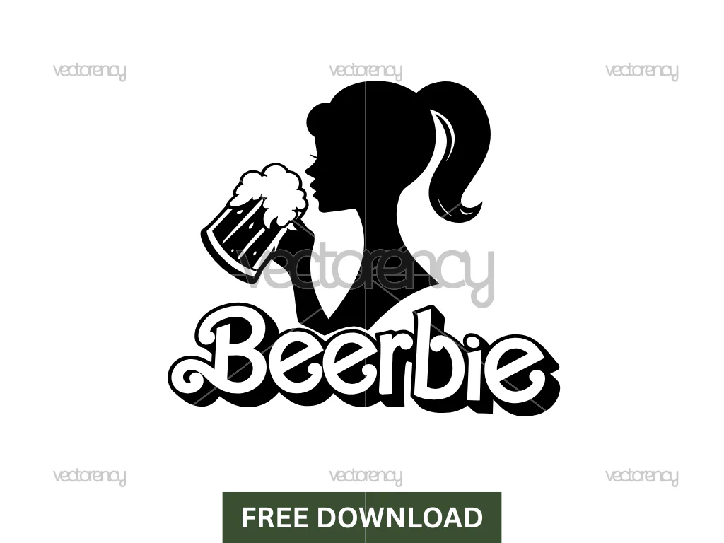 Free Beerbie Funny Sticker SVG Cricut File