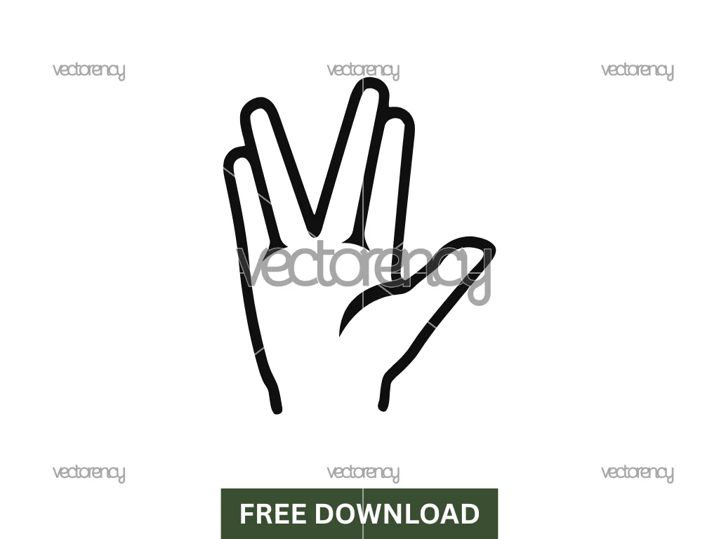 Star Trek Hand Gesture SVG Free