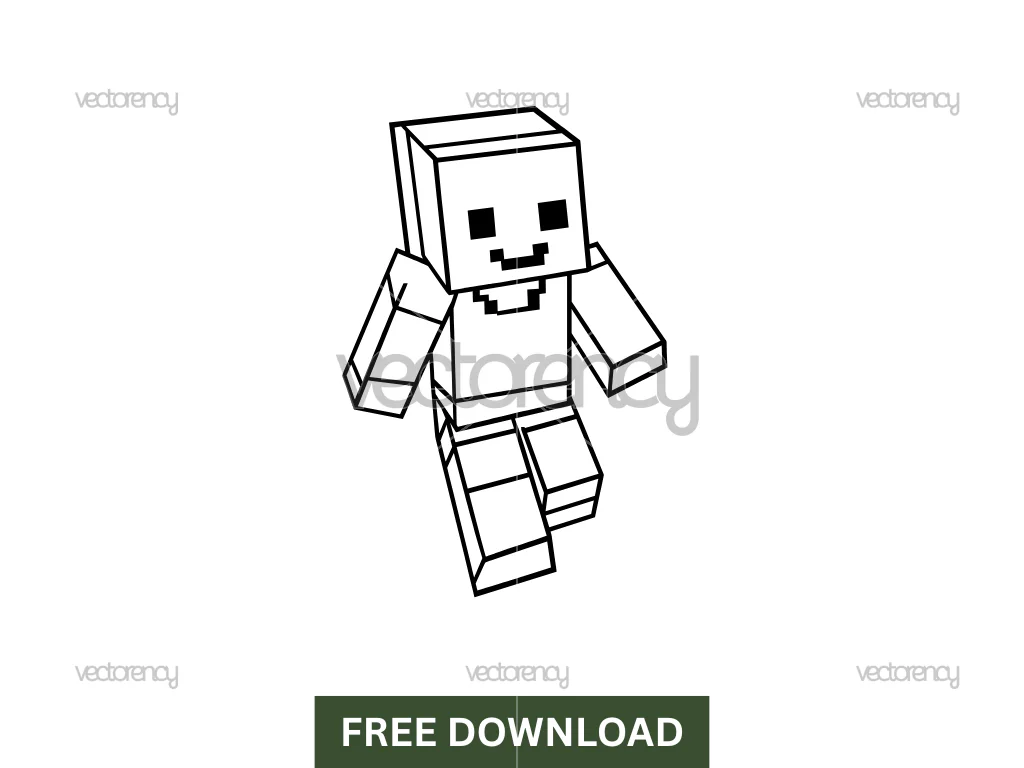 Free Minecraft Gaming Figure Character SVG