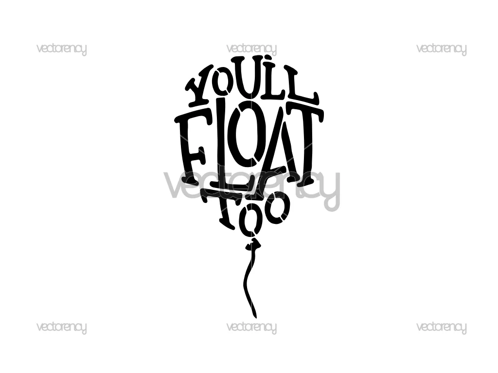 Pennywise Balloon Stencil SVG