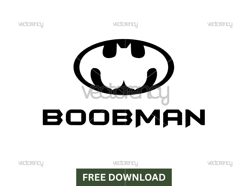 Boobman Batman Logo Parody SVG Free