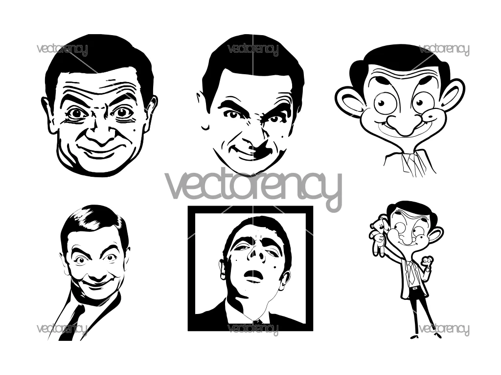 Mr Bean SVG Vector Bundle