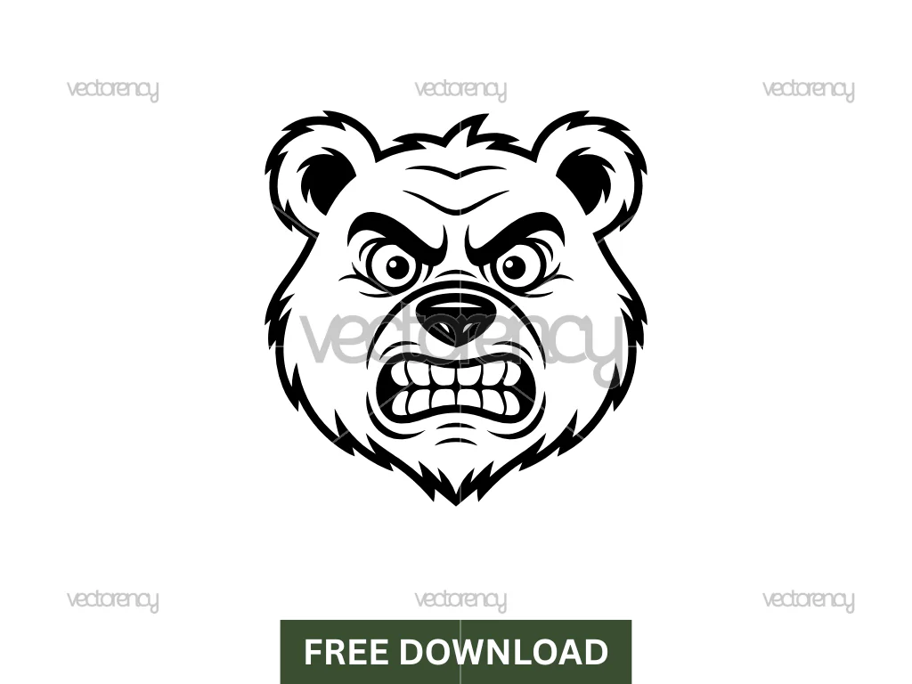 Bear Face Vector Free