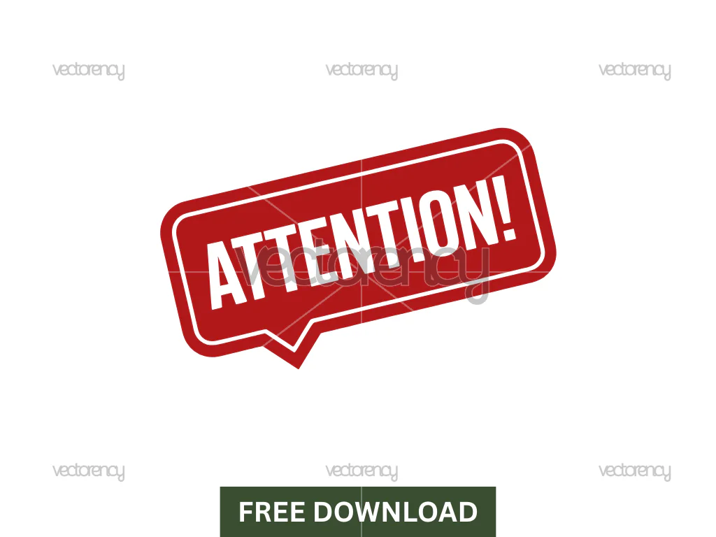 Attention Label SVG Free