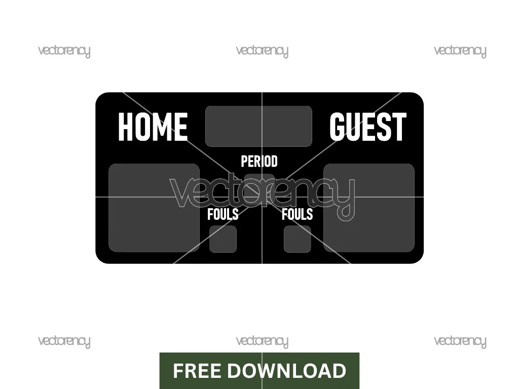 Basketball Scoreboard SVG Free