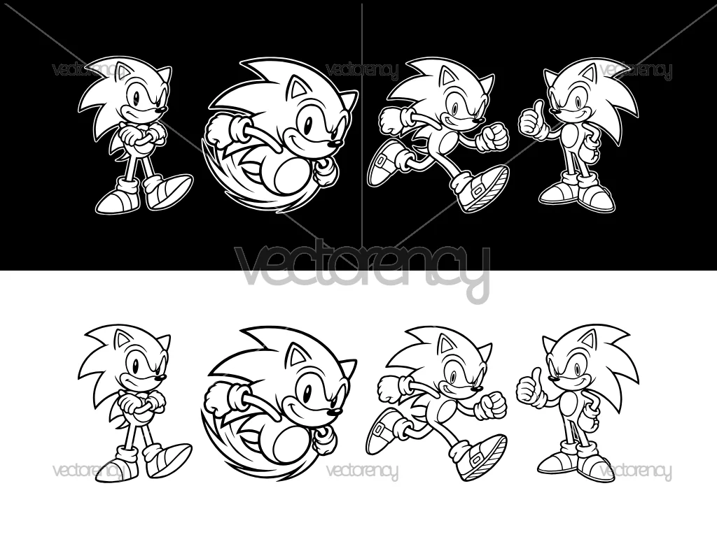Sonic the Hedgehog SVG Vector PNG