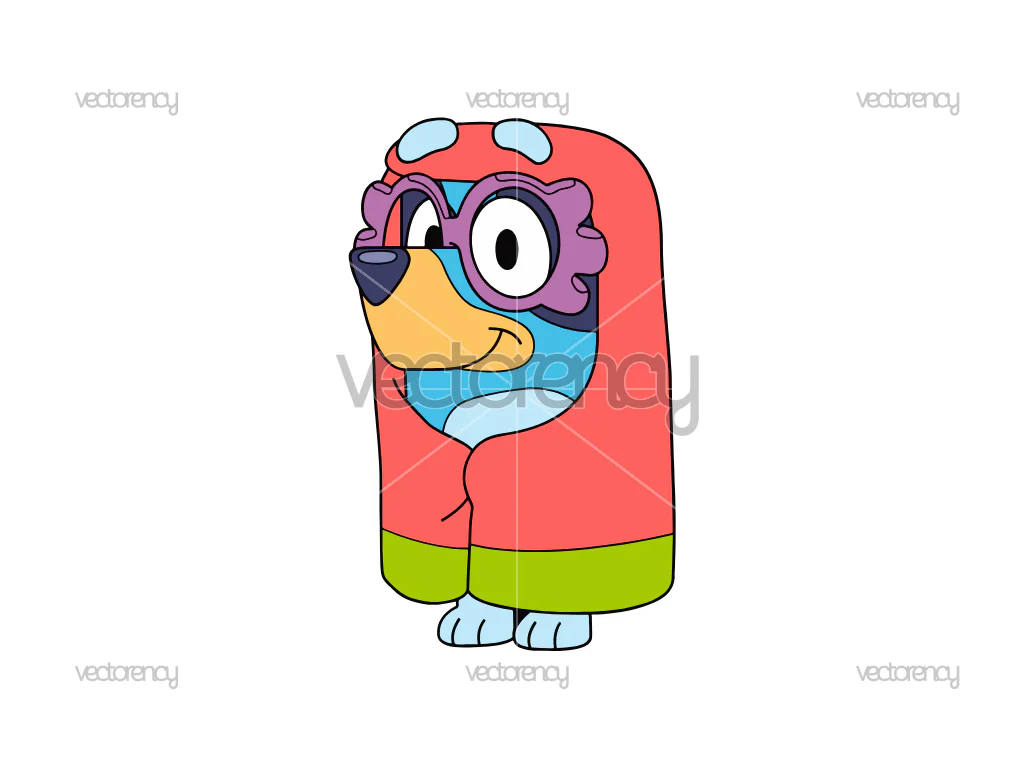 Granny Janet Bluey Cartoon Vector SVG PNG for Crafters