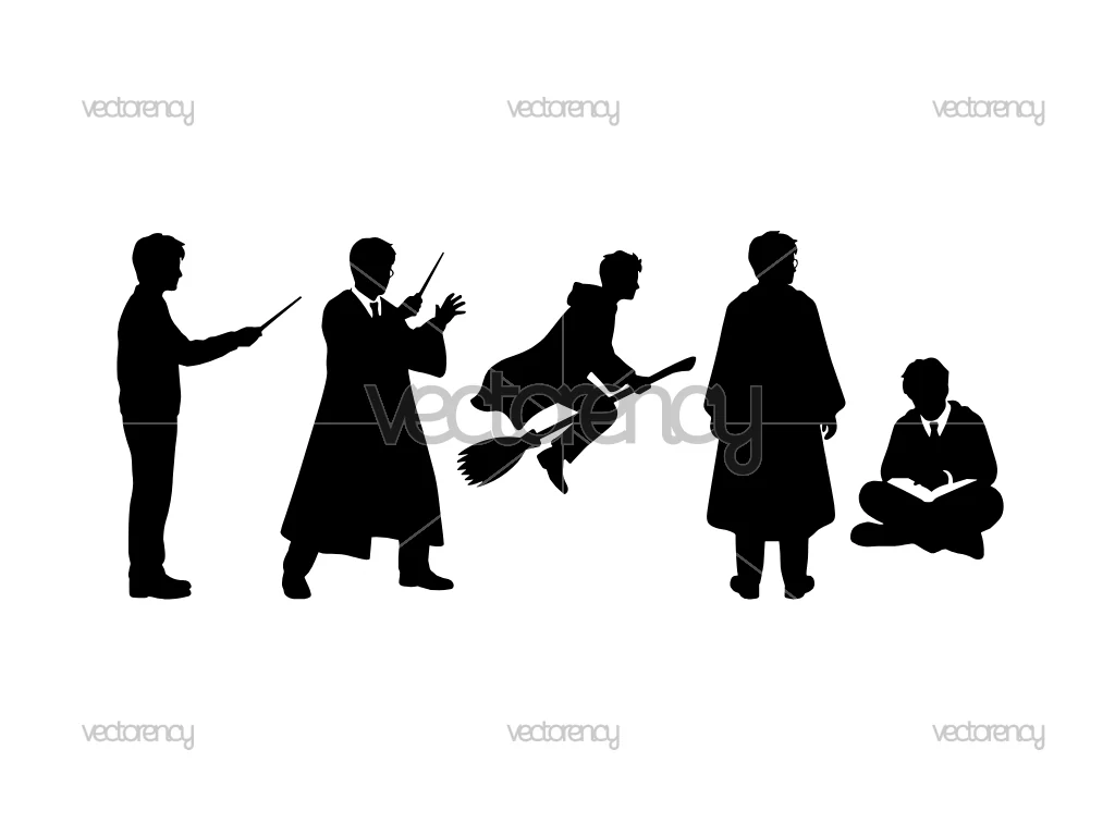 Harry Potter Silhouette Image Vector