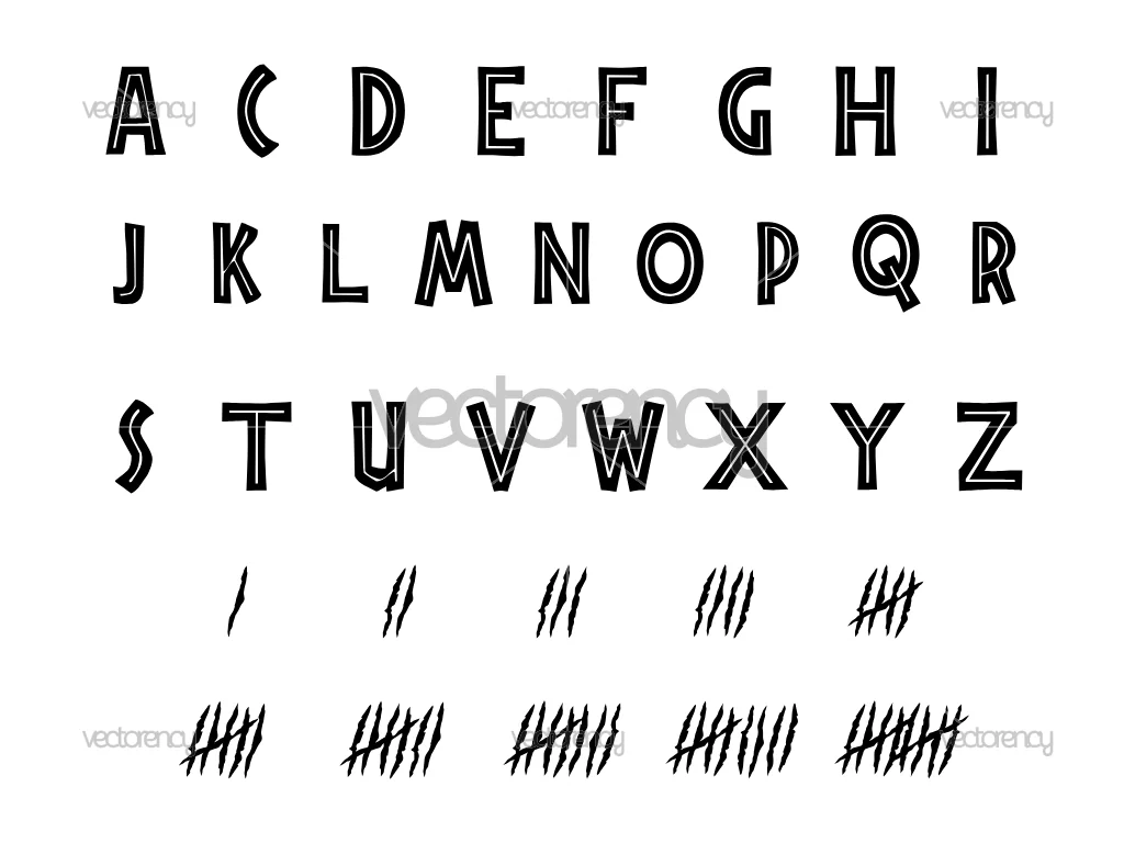 Download Jurassic Park Font Alphabet SVG Files