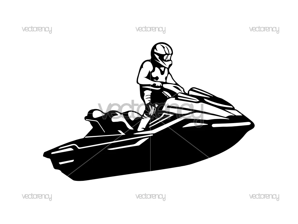 Free Jet ski SVG Silhouette Download
