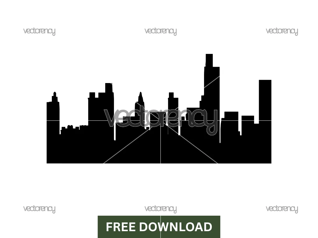 Cityscape Silhouette SVG Free Download