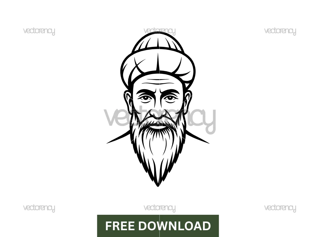 Mirza Ghalib SVG Free Vector