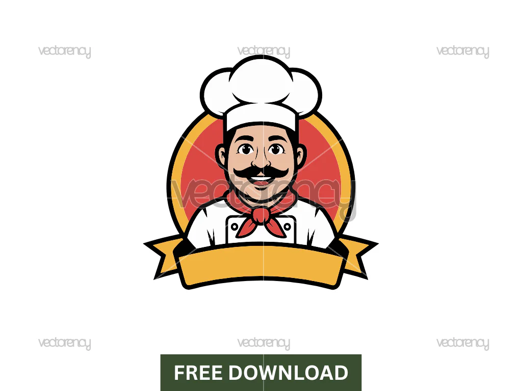 Chef Mascot Logo Vector Template Free