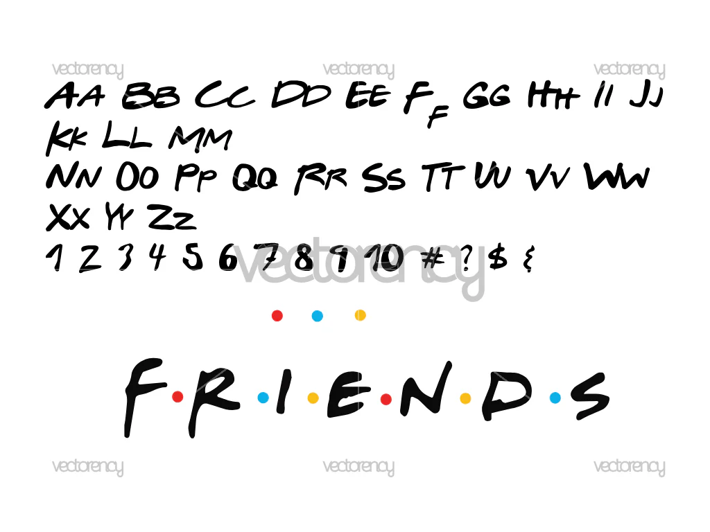 Friends Movies Font SVG